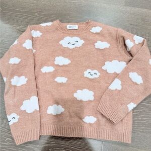 H&M Pink Cloud Pattern Sweater